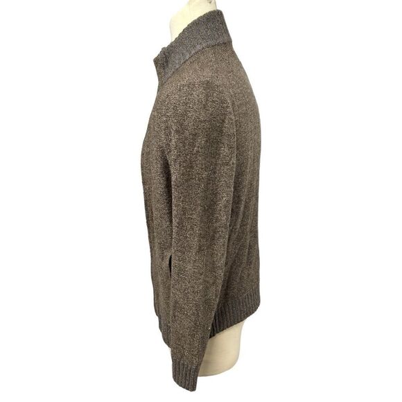 Black Brown 1826  Lamb’s Wool Blend Men’s Zip Up Sweater Light BrownFall Winter - Picture 6 of 10